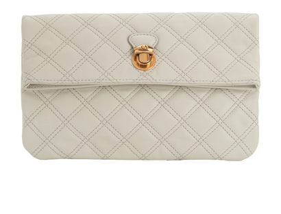 Envelope Clutch, &pound;70, Handbags, White, Leather, Front view